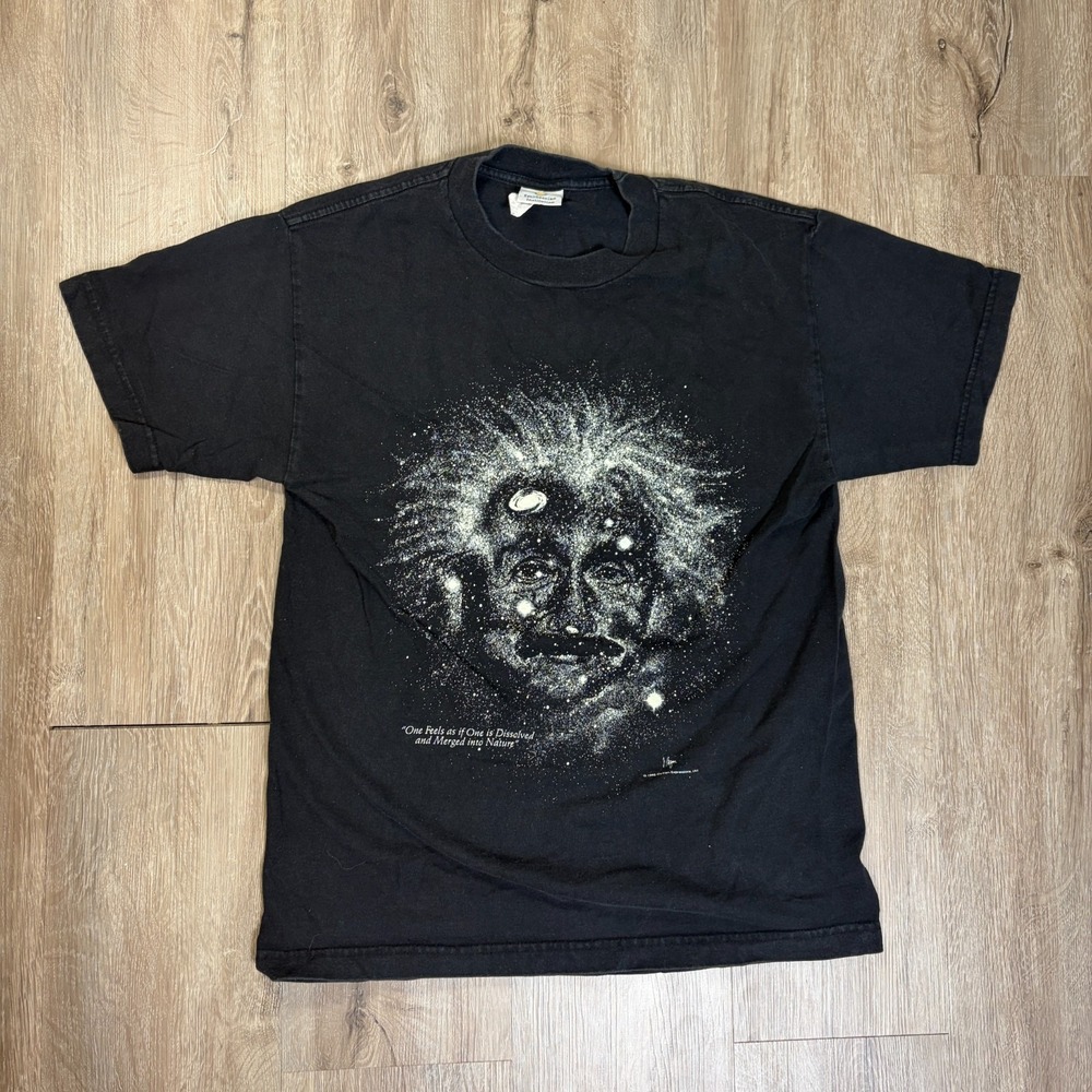 VTG Smithsonian Albert Einstein-Glow In The Dark-Galaxy MediumT Shirt